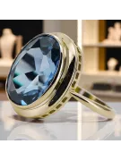 Aquamarine 14K Yellow gold Ring Vintage Jewlery vrc285y